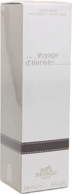 A white box for a deodorant spray with branding and product details.