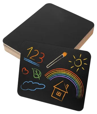 Produktbild von Solidchoice – 15 Stück doppelseitige Mini-Schultafeln aus Holz, 30 x 24 cm