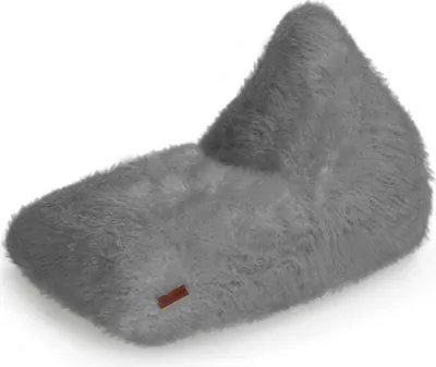 Produktbild von Green Bean® Sitzsack Felloptik Indoor 150x100x100cm mit 220 Liter EPS-Perlen Füllung - Kuschelig Weich Waschbar - Drinnen Stoff Bodenkissen Liegekissen Sitzkissen Grau