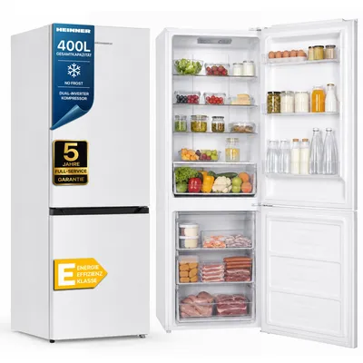 Productafbeelding van Heinner HCNF-HM400INVE++ Koel- en vriescombinatie, 400 liter, No Frost, Dual Inverter, wit