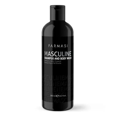 Produktbild von Farmasi Masculine Shampoo & Body Wash 360 ml – 2-in-1 Shampoo & Duschgel für Männer mit Zitrus- & Zedernholzduft I KBruShop