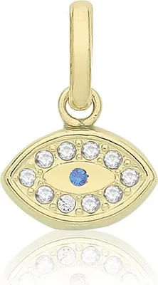 Image de Pendentif Femme Mauvais œil Or 375/1000 avec Oxyde de Zirconium - 11mm*7mm; TRS36036