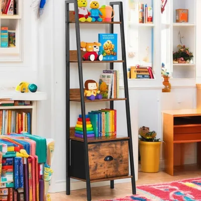 Productafbeelding van FurnitureR: Kinderkamerplanken, open trappenplanken, opbergmeubels met 5 niveaus