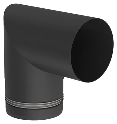 Produktbild von Pellet-Line Kniewinkel 90° starr Ø 100mm schwarz