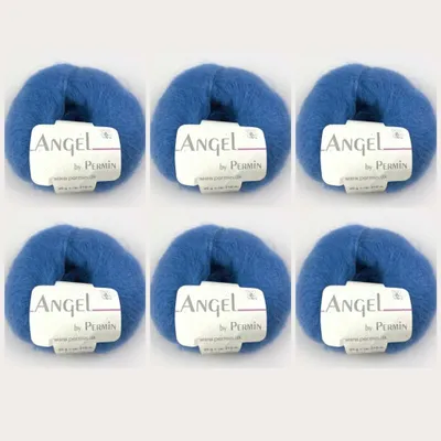 Produktbild von 6x Angel by Permin – s Kid Mohair Seiden Garn (70/30) (89 sportsblau)