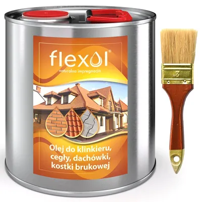 Produktbild von Öl für Klinker, Ziegel und Pflastersteine 2,5L + Gratis Pinsel – FLEXOL