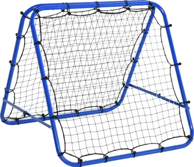 Zdjęcie produktu dla Fortuna Lai Piłka nożna Odbijacz Kickback Bramka Ściana odbijająca Siatka regulowana z obu stron 5 stopni Stal Niebieski 100 x 95 x 90 cm do treningu i gry
