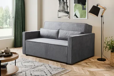 Produktbild von Schlafsofa VESSA 2-Sitzer ausklappbar Bettkasten 200x130 cm Grau