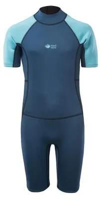 Image de Aquawave - Combinaison « Surfo » pour enfants, natation PP15174 (164) (Bleu marine foncé/Bleu)