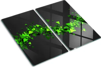 Produktbild von Tulup Glas-Herdabdeckplatte - 2x30x52cm - Glaskeramikkochfeld-Abdeckung Spritzschutz Zweiteilig Geometrische Welle