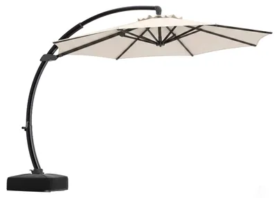 Produktbild von KOMFOTTEU Sonnenschirm 330 cm, Ampelschirm mit Ständer, Kurbel & Doppeldach