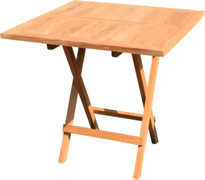 Produktbild von Premium Teak Tisch quadratisch Gartentisch Garten klappbar Beistelltisch 70x70cm