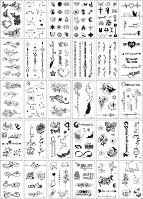 Produktbild von INF Frische temporäre Tattoo-Aufkleber - Sortierte Designs