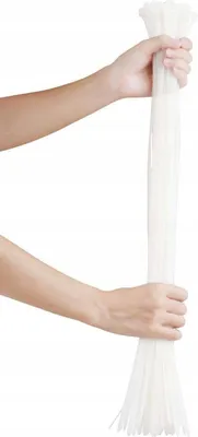Zdjęcie produktu dla Opaski Zaciskowe Kablowe 45 cm Białe Nylonowe Trytytki 100 szt.