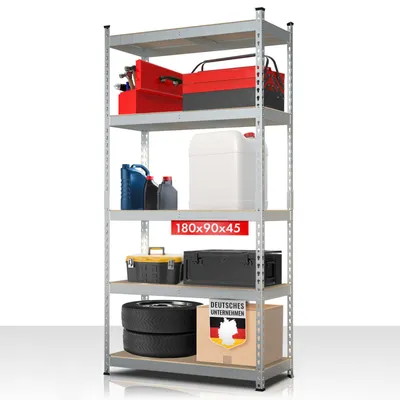 Obrázek produktu pro Regály Rhino pro vysoké zatížení s novým, zesíleným zásuvným systémem Pozinkované 180 x 90 x 60 cm
