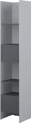 Produktbild von MEBLINI Schrank für Schrankbett Bed Concept - Hochschrank mit Regalen, Fächern und Schublade - BC-23 - Grau/Graphit