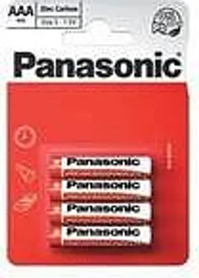 Zdjęcie produktu dla PANASONIC Zinkouhlkov baterie Red Zinc R03RZ/4BP EU AAA 1,5V (Blistr 4ks)