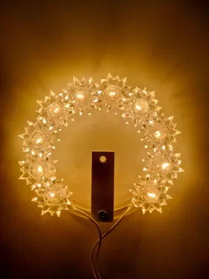 Lichtkranz 8 cm für Heiligenfiguren, LED, warmweiß