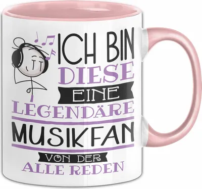 Produktbild von Musikfan Tasse Geschenk Ich Bin Diese Eine Legendäre Musikfan Von Der Alle Reden Geschenkidee Geburtstag Weihnachten (Rosa)