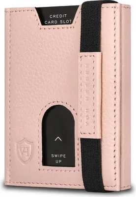 Produktbild von Leder Slim Wallet - Geldbeutel mit RFID Schutz - Mini Geldbörse für Herren und Damen - Kartenetui Echtleder Karten Portemonnaie klein - Kreditkartenet