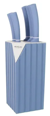 Produktbild von 6-teiliger Messeblock, Kochmesser, Tranchiermesser, Brotmesser, Universalmesser, Gemüsemesser