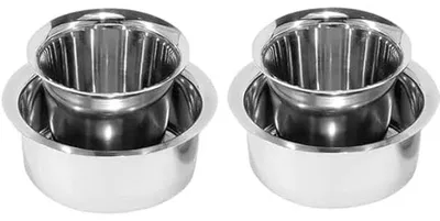 Filterkaffee-Set aus Edelstahl, 120 ml, 2er-Pack
