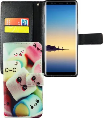 Produktbild von Handyhülle Tasche für Handy Samsung Galaxy Note 8 Schriftzug Marshmallows