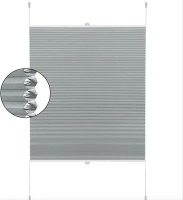 Obrázek produktu pro roleta Honeycomb - 120 x 130 cm - šedá - propouštějící světlo - izolační