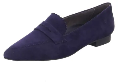 Produktbild von Paul Green Damen Slipper Dunkelblau mit spitzem Vorderteil und Nahtdetail