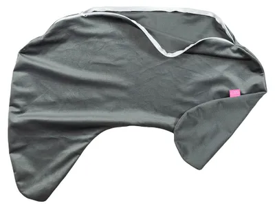 Image de Housse de coussin en velours pour allaitement, BabyUniverse - Gris foncé