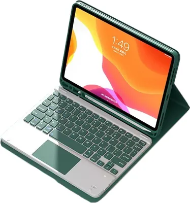 Immagine prodotto di INF Custodia protettiva con tastiera Bluetooth staccabile per iPad Verde iPad 10.2/10.5 pollici