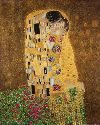 Zdjęcie produktu dla Gustav Klimt obraz drukowany - Pocałunek II (50 x 40 cm)
