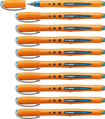 Produktbild von Tintenroller - STABILO worker+ - fein - 10er Pack - blau