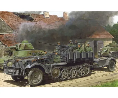 Image de Dragon 1:35 Sd.Kfz.10/4 f.2cm FlaK 30 1940 Prod
