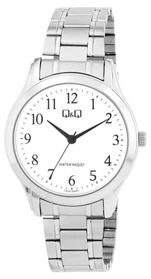 Produktbild von Q&Q Herren Armbanduhr C02A-004PY Analog Edelstahl Silber 38 mm 3 ATM