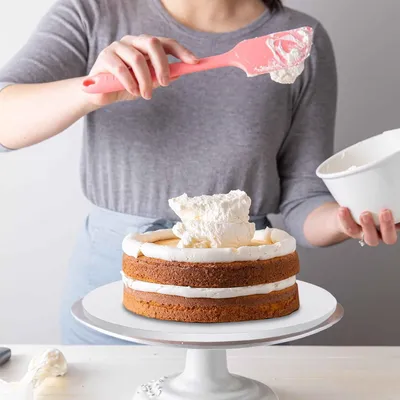 Produktbild von LDHHYH Tortenplatte, 30 cm, Packung mit 12 runden Tortenböden, 12 mm, Tortenplatte, runde Tortenplatte, Dessertplatte (Weiß)