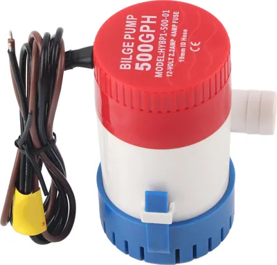 Zdjęcie produktu dla 12 V pompa wodna Blige z wyjściem na wąż 3/4 cala 500 GPH Elektryczna półpompa do łodzi morskich RV