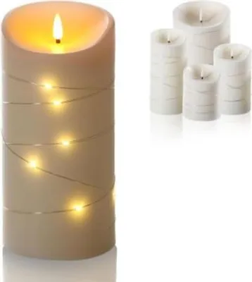 Immagine prodotto di Schlaraffenland Elephant LED candela da esterno CORRO, 10 x 20 cm, crema/cera reale, 11207