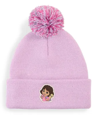 Image de PUMA beanie cap PUMA x DORA THE EXPLORER Mid Crown Pom Beanie Jr Mauve Glow rose