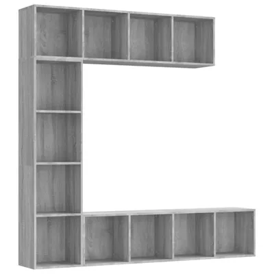 Produktbild von VidaXL 3152714, Grau, Eiche, Holz, Holz, 1800 mm, 300 mm, 1800 mm