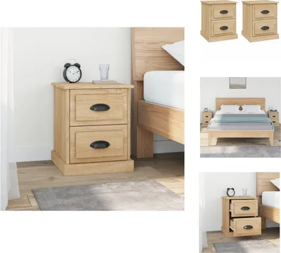 Obrázek produktu pro vidaXL Noční stolky 2 ks dub Sonoma 39x39x47,5 cm materiál na bázi dřeva - Noční stolky