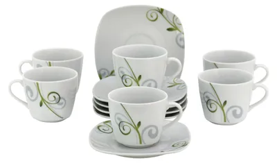Produktbild von 6er Set Espressotasse 11cl mit Espressountertasse 12,3cm Mirage