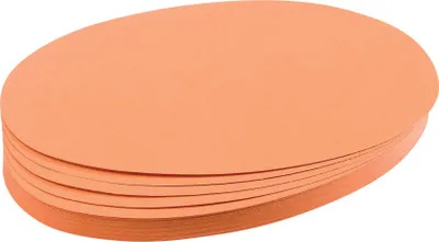 Produktbild von Franken Moderationskarte - Oval, 190 x 110 mm, orange, 500 Stück
