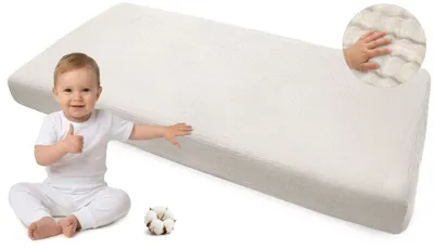 Zdjęcie produktu dla Prześcieradło z gumką, 70 x 140 cm, 100% bawełna, kolor beżowy