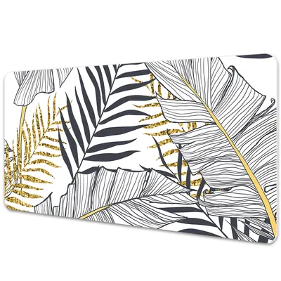 Produktbild von Schreibtischmatte Tischunterlage 100x50 cm Mauspad - Goldene Blätter