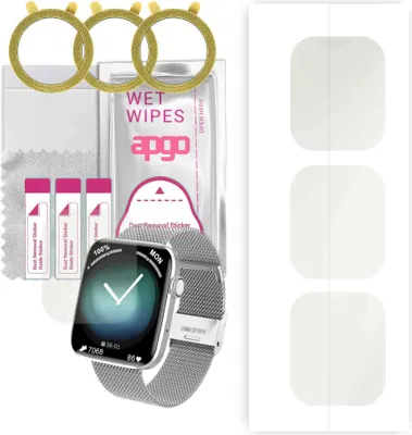 Produktbild von apgo 3 Stück Schutzfolie, Matt, kompatibel mit DT NO.1 DT1 Smartwatch, Hydrogel Displayschutzfolie mit Positionierhilfe, Displayfolie, robust und kratzfest