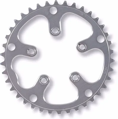 Obrázek produktu pro Stronglight Shimano, převodník trojřadý, středová osa 130 BCD, stříbrný, 39 zubů