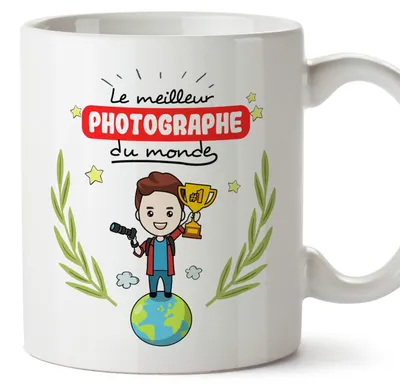 Keramikbecher Fotografo Welt, 350 ml, mikrowellengeeignet