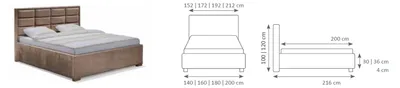 Produktbild von Designer Bett Schlafzimmer Betten Textil Leder Hotel Luxus Polster Samt Beige