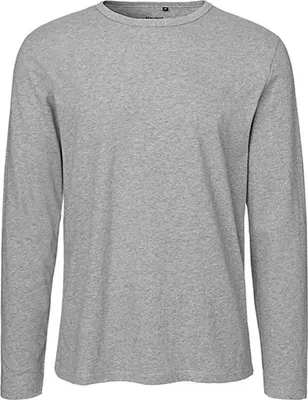 Immagine prodotto di Neutral O61050 | Maglietta a maniche lunghe da uomo / 100% cotone equosolidale - Colore: Grigio Sportivo - Taglia: L
